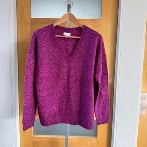 Lucky Brand Magenta V-Neck Sweater